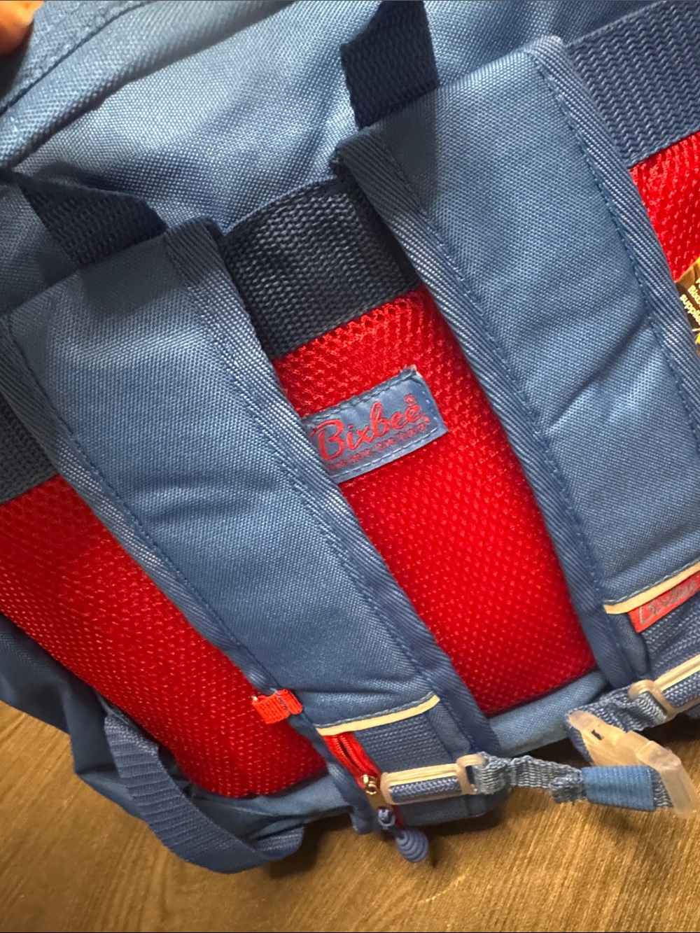 Bixbee Blue and Red Kids Backpack with Airplane Details - Picture 2 of 7